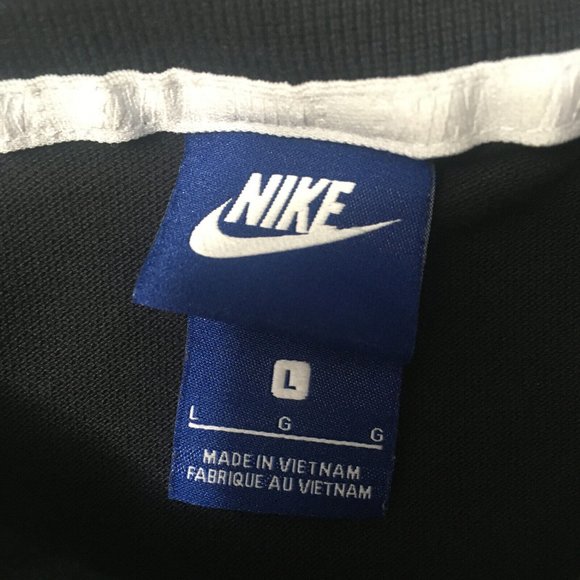 #HH Nike Polo Shirt Dri Fit Mens Large Black Short Sleeve Collared Button - Picture 5 of 7